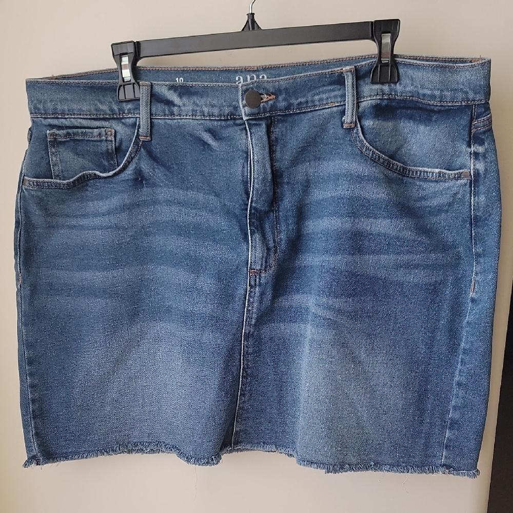 a.n.a Blue Denim Pencil Skirt